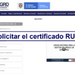 Solicitar el certificado RUD en Colombia